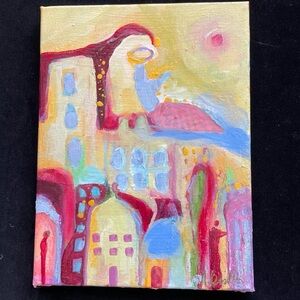 Inner Landscape Abstract " An Acrylic Original Painting  12”x9” On Canvas